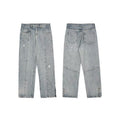 Men Jeans Embroidered Breasted Casual Trousers Loose Hip Hop Jeans