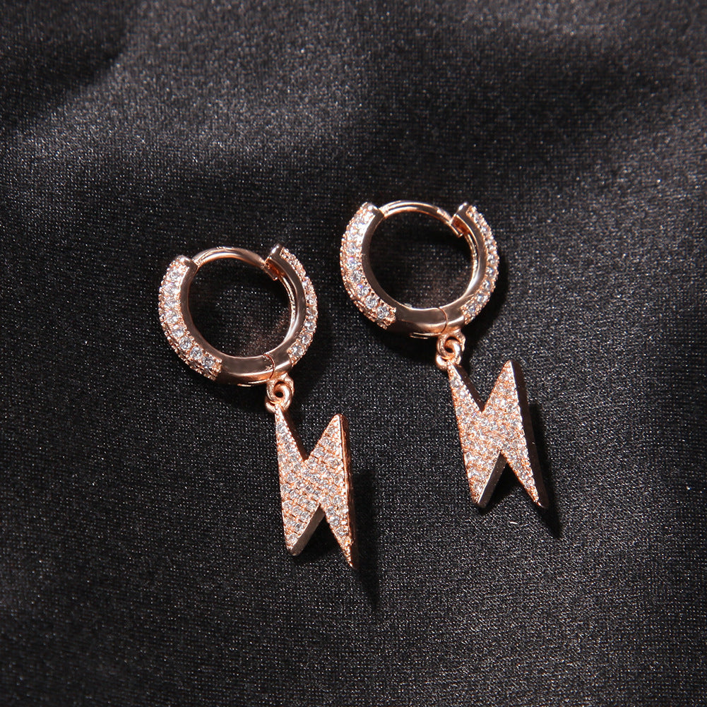 Earrings Zircon Lightning Pendant Earrings Spectrum