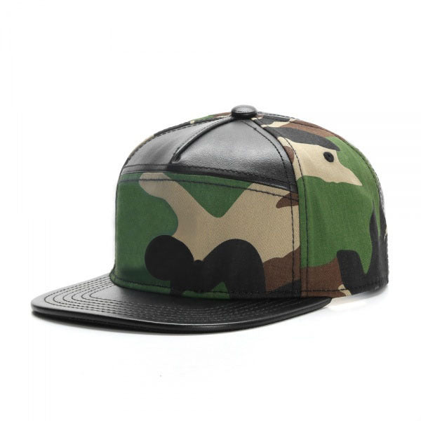 Trendy flat brimmed snapback hats mesh adjustable sunshade