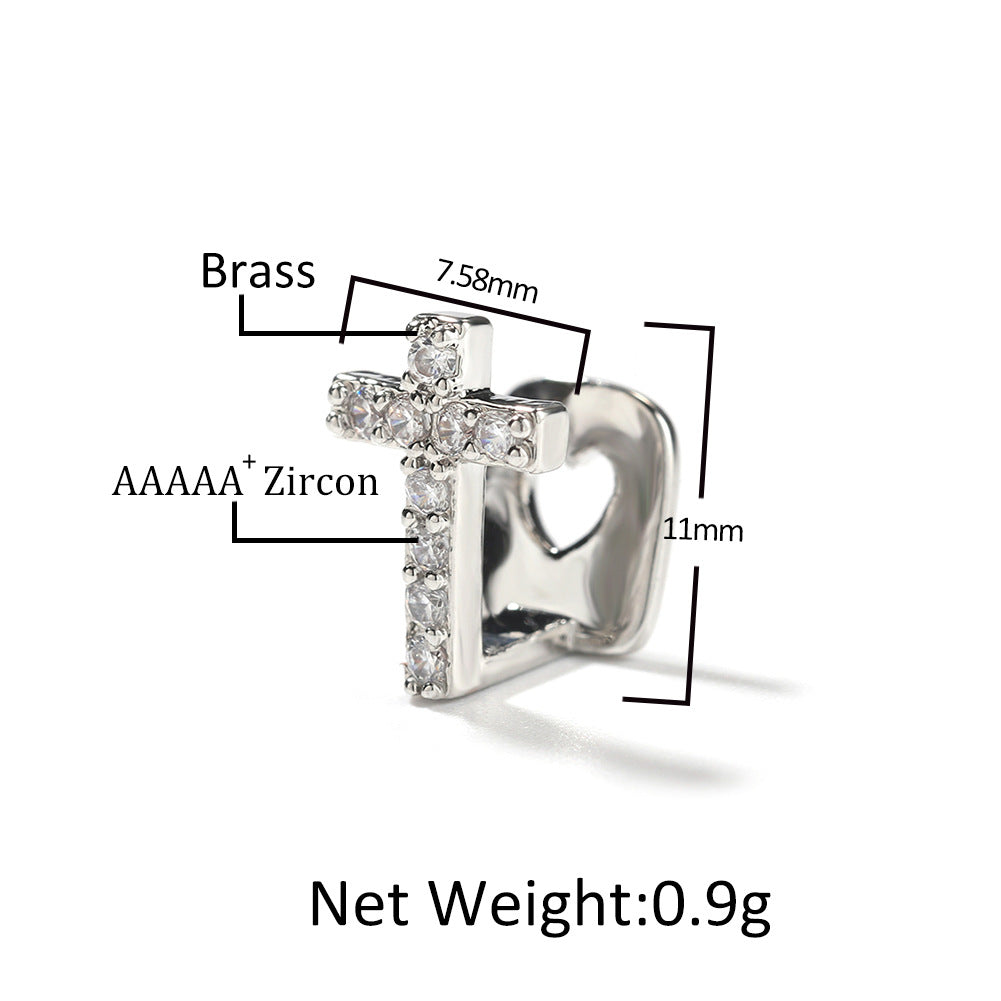Grillz TeethGrillz Microencrusted Zircon Cross Spectrum