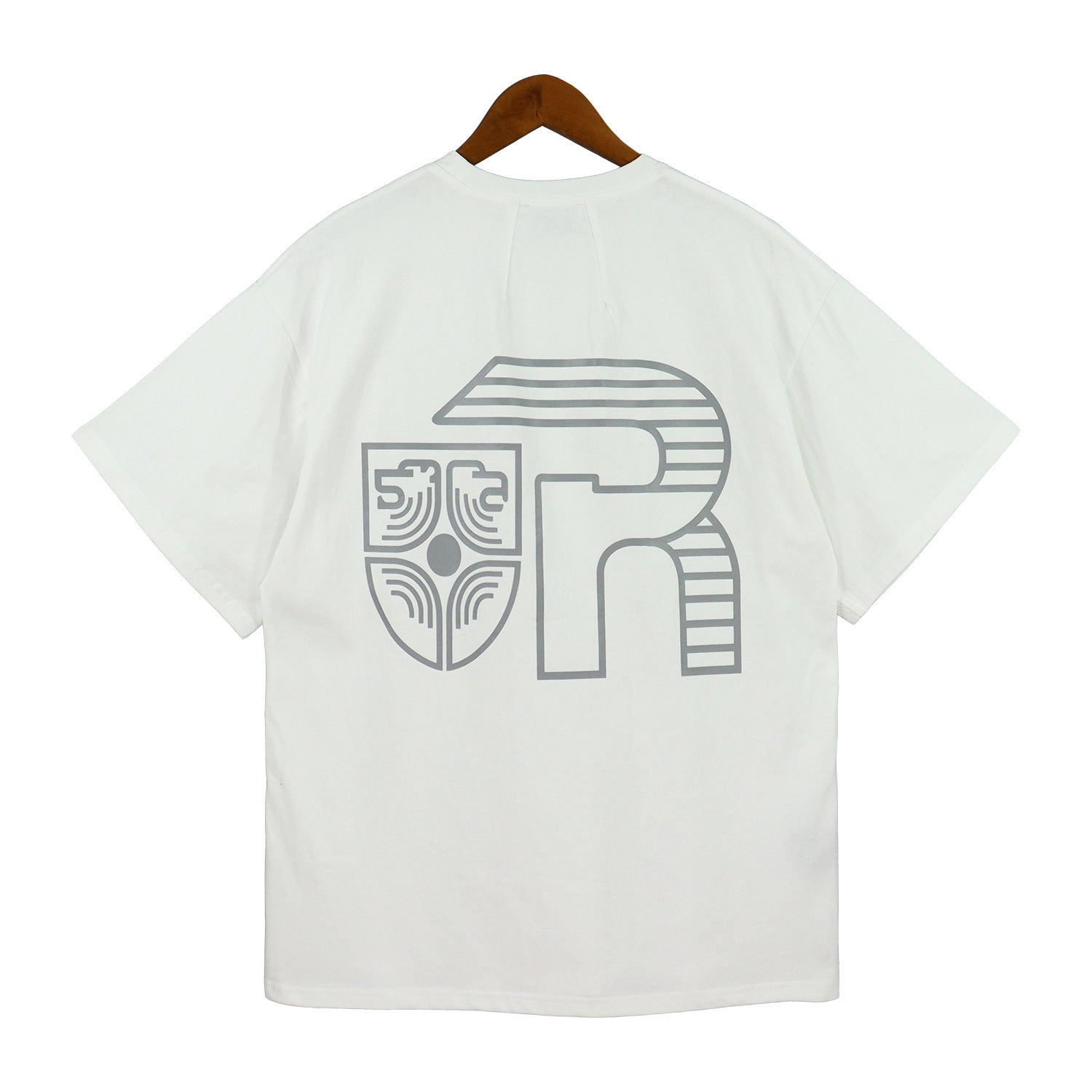 Rhude T Shirt Micro Label Letter Logo Line Pattern Short Sleeve T-Shirt Loose