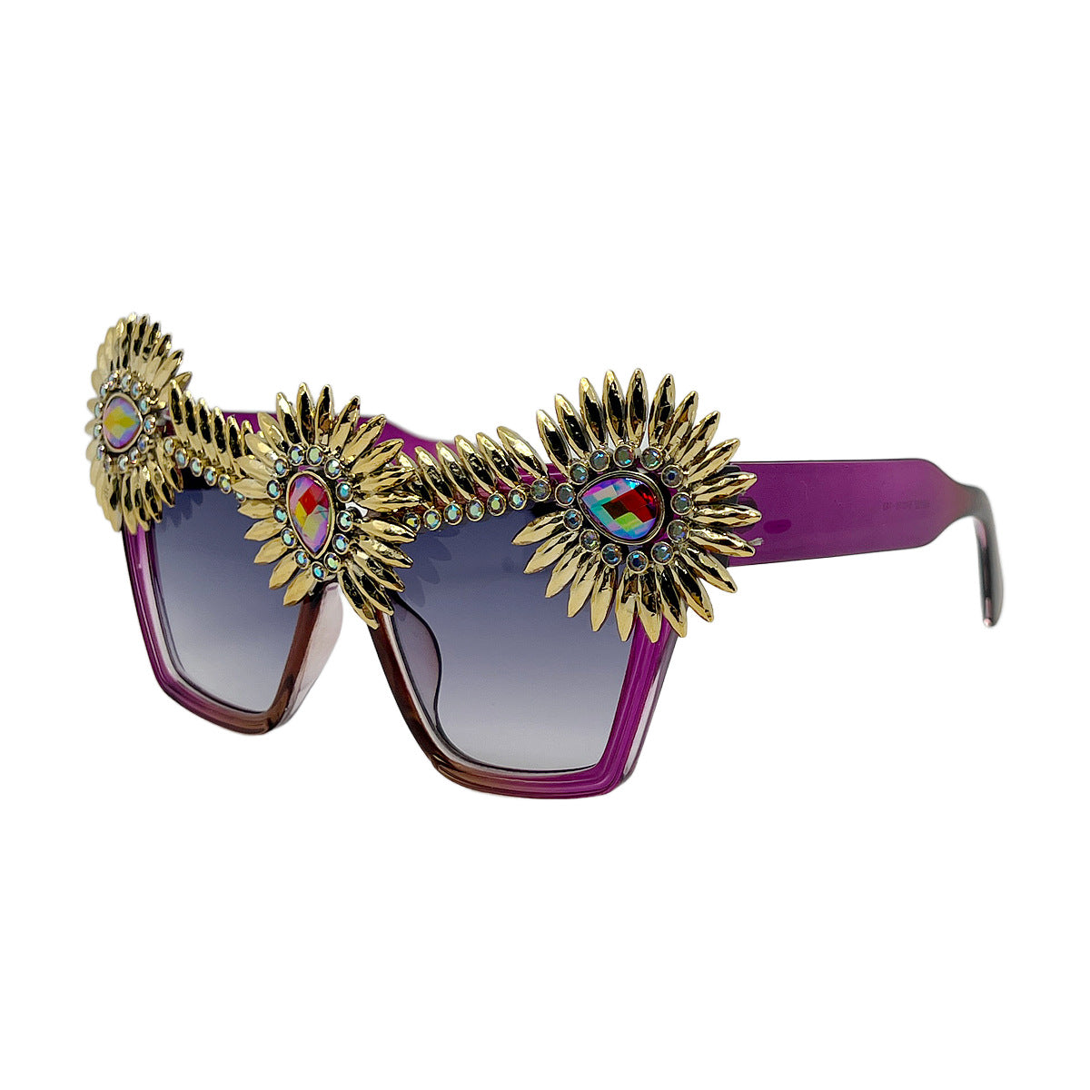 Trendy punk glasses retro butterfly frame