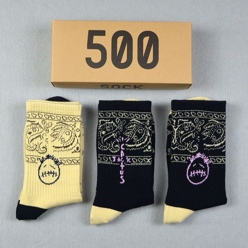 Men socks spring and summer long tube