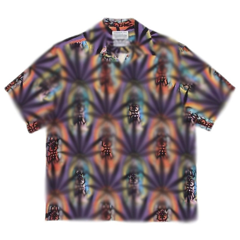 GUILTYPARTIES TIGER Shirts/Cashew flower, heaven Beijing rap Hawaiian short-sleeved shirt