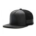 Trendy flat brimmed snapback hats leather