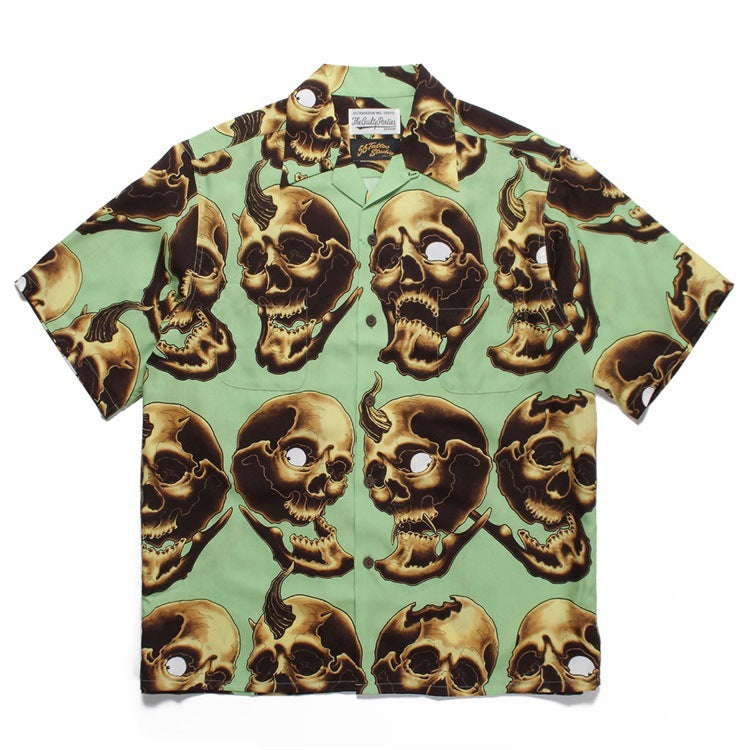 GUILTYPARTIES TIGER Shirts 56 TATTOO Tattoo, Ghost Head, Skull Hawaiian Short Sleeve Shirt Men