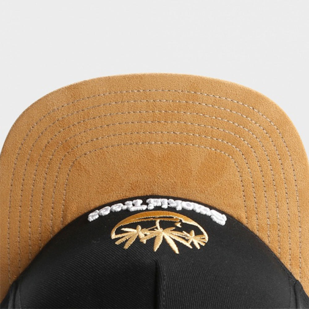 Trendy flat brimmed snapback hats smokin' trees cap sunshade