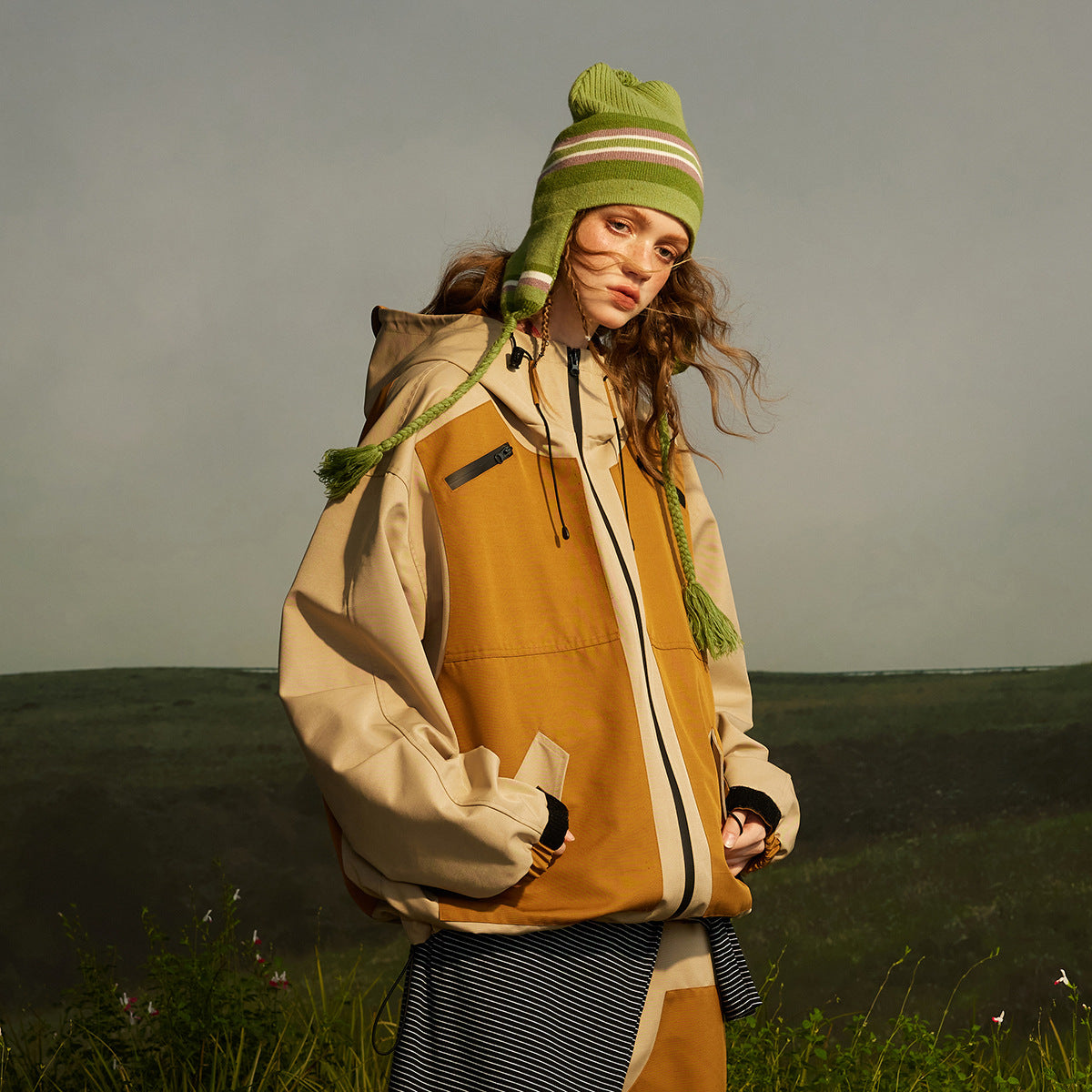 Unisex Jacket Retro Loose Shell Jacket Jacket Hooded Jacket