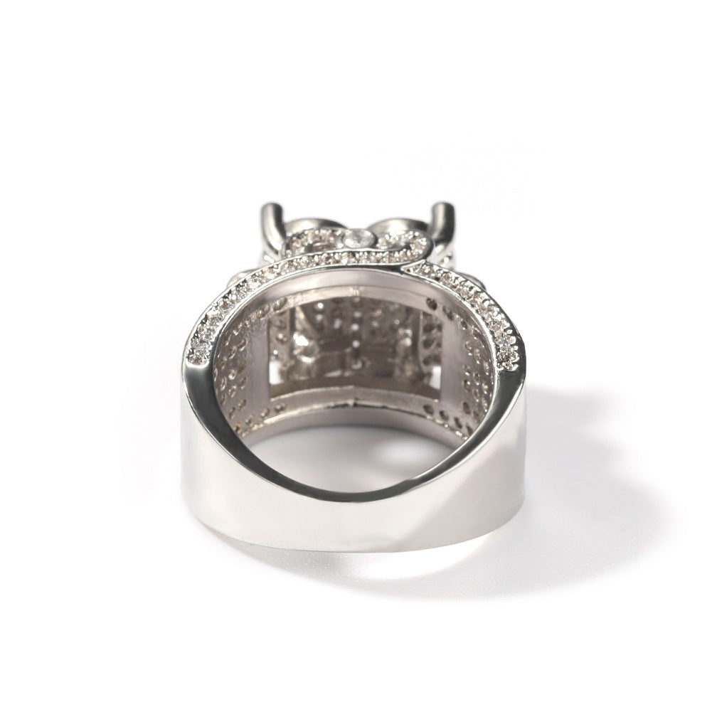 Rings Hip Hop Style Miniature Zircon Love Ring Vintage Spectrum St. Valentine's