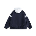 Unisex Jacket Retro Loose Exercise Hooded Coat Men's and Women's Stand Collar Jacket Top