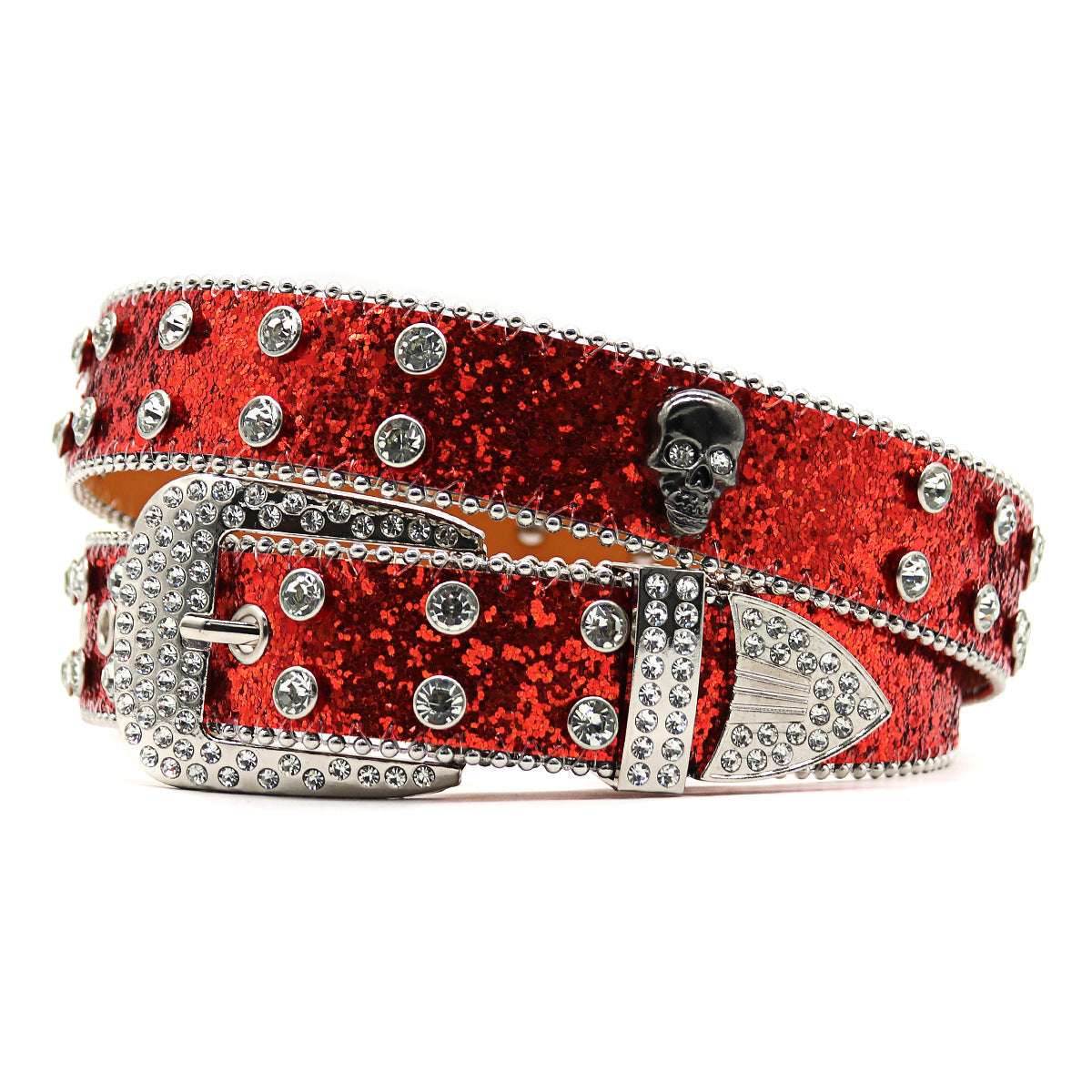 Hip-hop punk rhinestone belt punk style