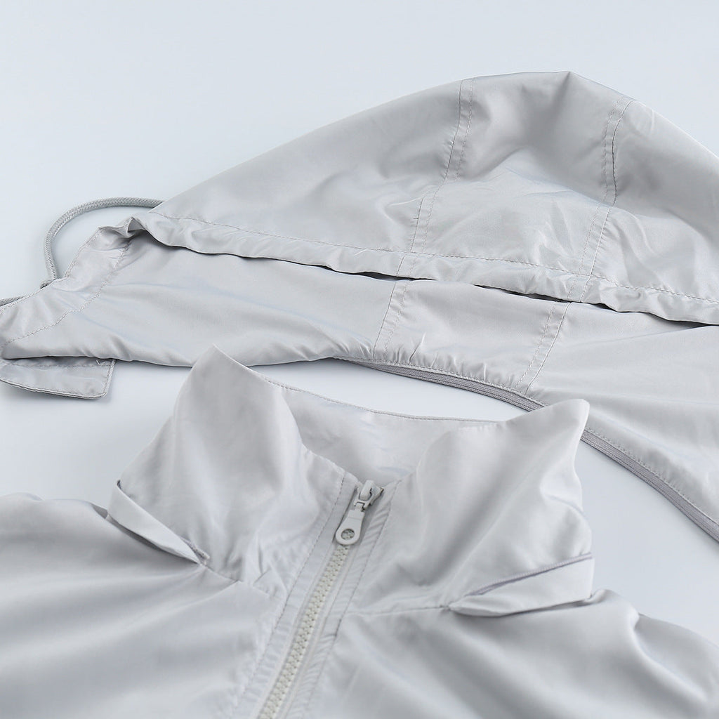 Unisex Jacket Retro Hooded Jacket Top Sports Zipper Coat