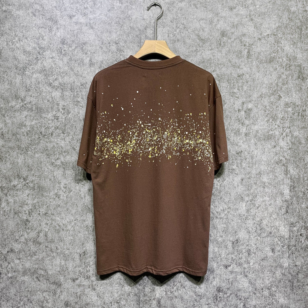 Amiri T Shirt Colorful Splash Ink Casual Hip Hop Short Sleeve T-shirt