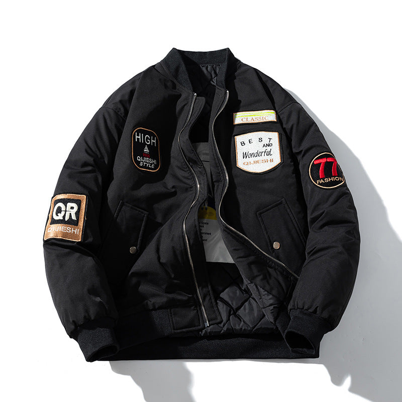 Mens Vintage Jackets Couple Oversize Flight Suit