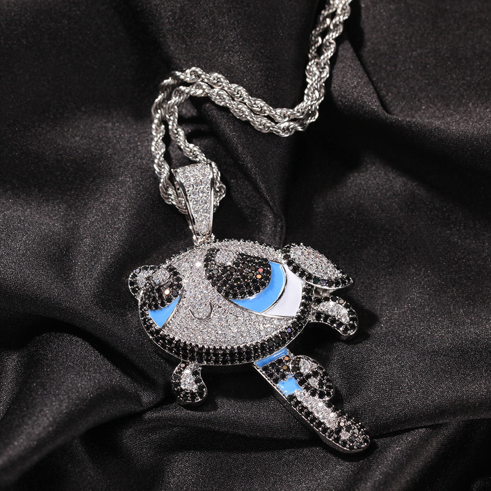 Jewelry Powerpuff Girls Spectrum St. Valentine's Pendant Hip Hop Copper Anime The Powerpuff Girls Spectrum St. Valentine's