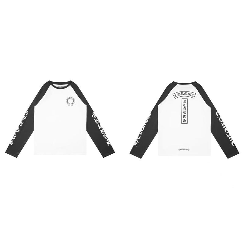 CHH  Heart Long Sleeve Shirt Unisex Fashion Loose Long Sleeve Shirt