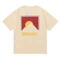 Rhude T Shirt Sunset Design Sense Printed Short Sleeve T-Shirt
