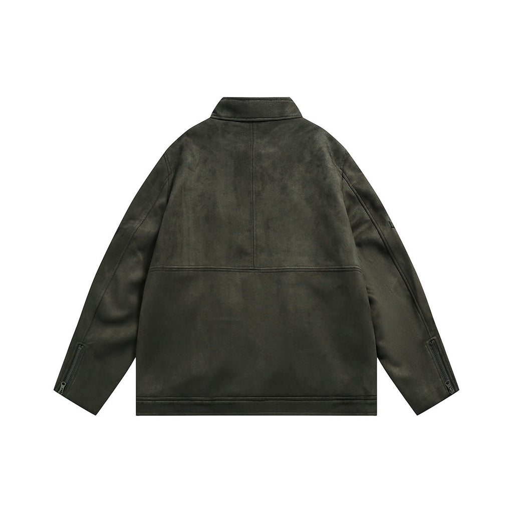 Unisex Jacket Vintage Multi-Pocket Workwear Jacket Top Baggy Coat