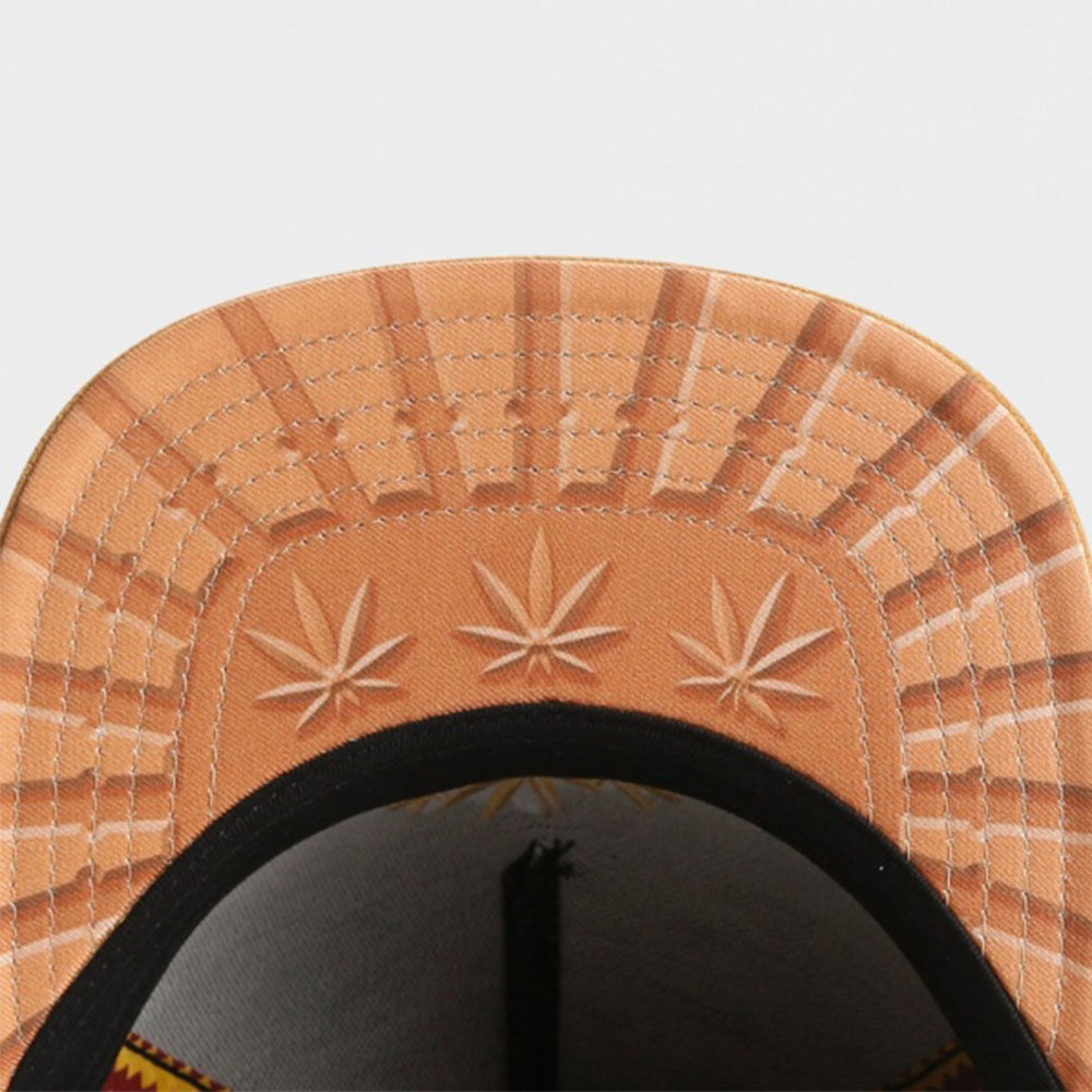Trendy flat brimmed snapback hats smokin' trees cap sunshade