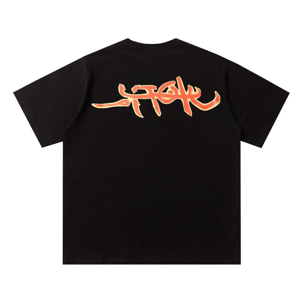 Travis Scott T-Shirt Crew Neck Short Sleeve Loose Lightning T-Shirt