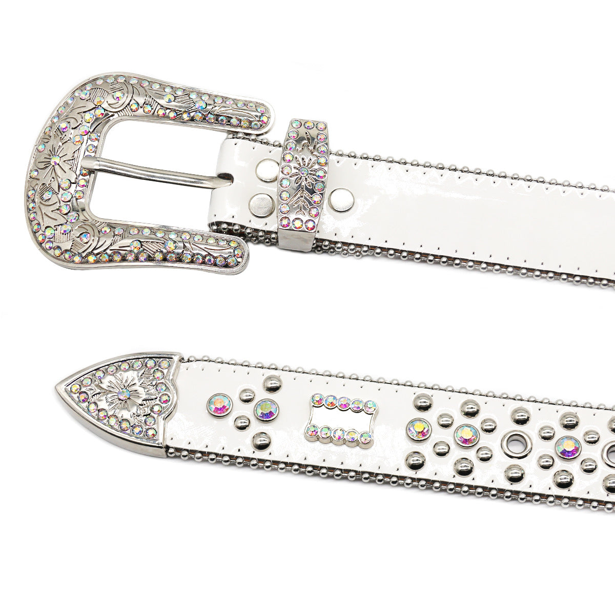 Hip-hop punk rhinestone belt punk style