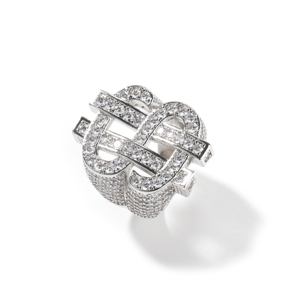 Rings Hip Hop Hip Hop Rings Full of Zircon Spectrum