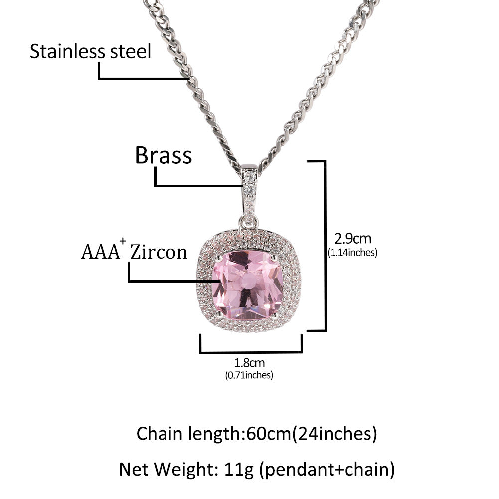 Jewelry Hip Hop Zircon Pendant Hiphop Trend ins St. Valentine's Spectrum