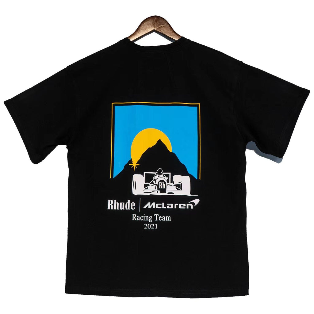 Rhude T Shirt Joint Racing Sunset Printing Short Sleeve T-Shirt