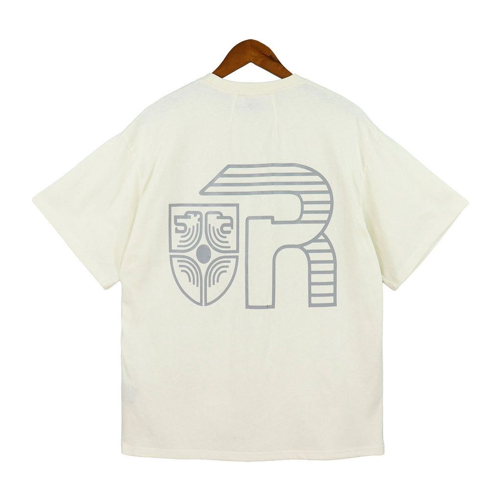 Rhude T Shirt Micro Label Letter Logo Line Pattern Short Sleeve T-Shirt Loose