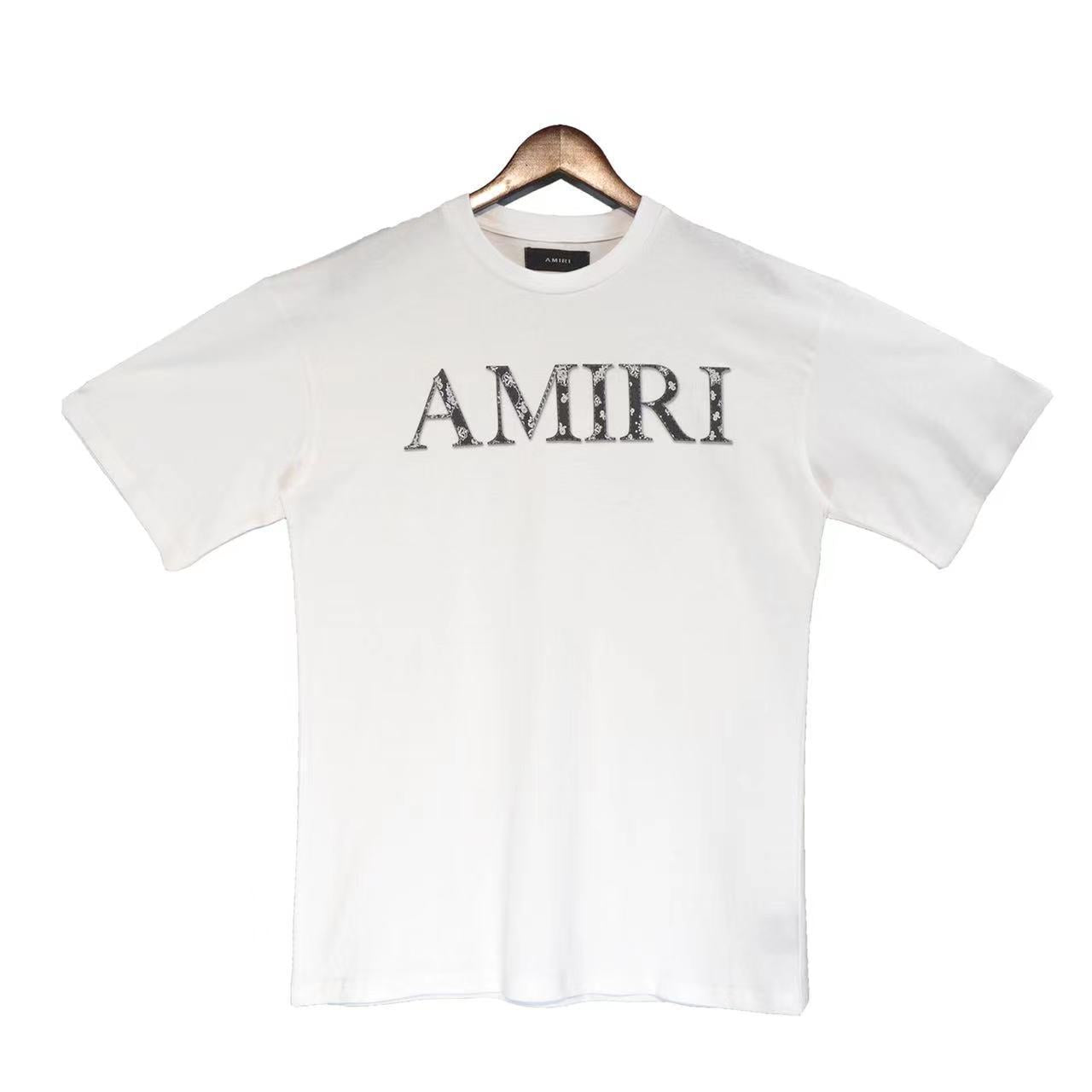 Amiri T Shirt Paisley Letter Print