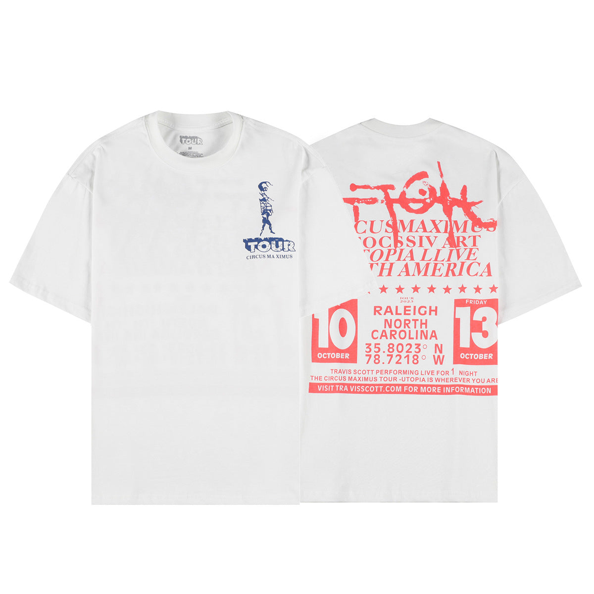 Travis Scott T-Shirt TRAVIS SCOTT CACTUS JACK Loose Crew Neck Short Sleeve