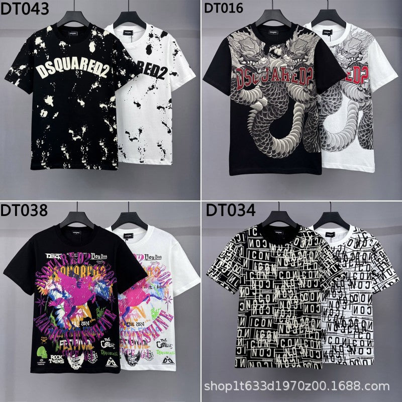 The DSQ2 T Shirt is fully printed with the new dragon pattern