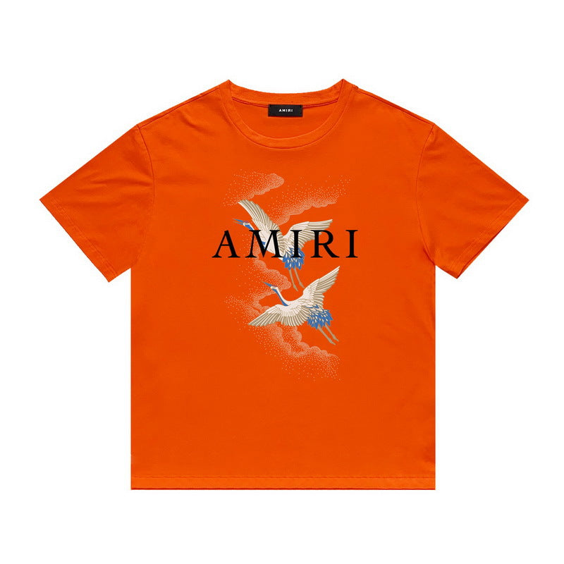 Amiri T Shirt Casual Hip Hop round Neck Short Sleeve T-shirt