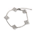 Bracelet Lucky Clover Bracelet Summer Women's Premium Sense Copper with Diamonds