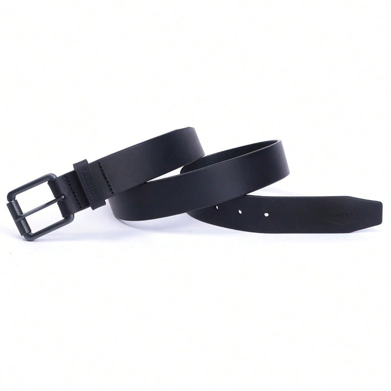 Hip-hop punk rhinestone belt casual cowhide single layer