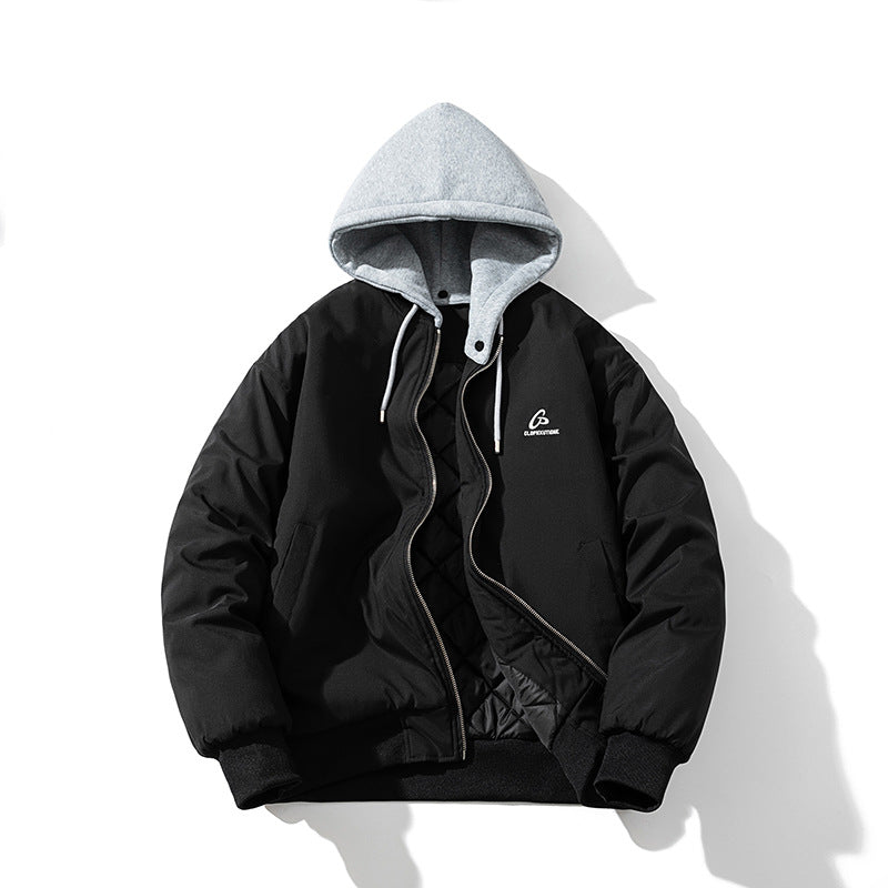 Mens Vintage Jackets Jacket Loose Baseball Suit Flight Suit Hooded