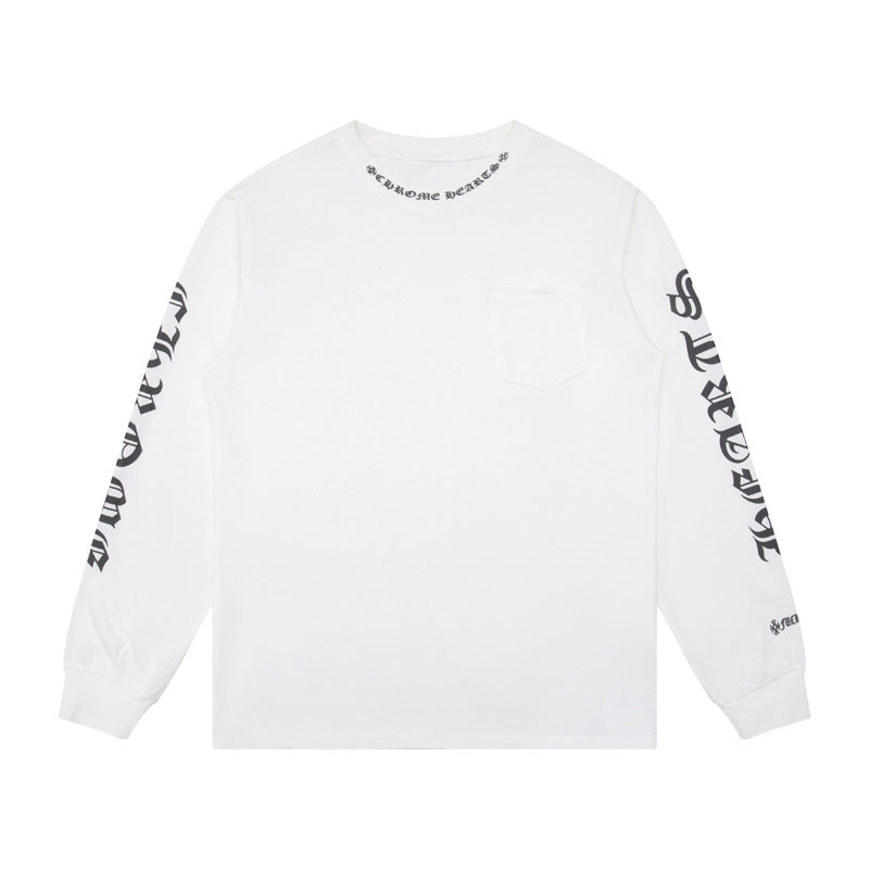 CHH  Heart Long Sleeve Shirt Unisex Fashion Loose Long Sleeve Shirt