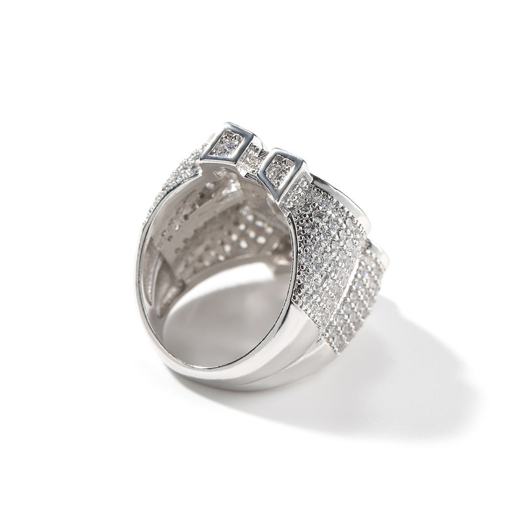 Rings Hip Hop Hip Hop Rings Full of Zircon Spectrum
