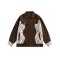 Unisex Jacket Spring and Autumn Casual Jacket Corduroy Turn-down Collar Coat