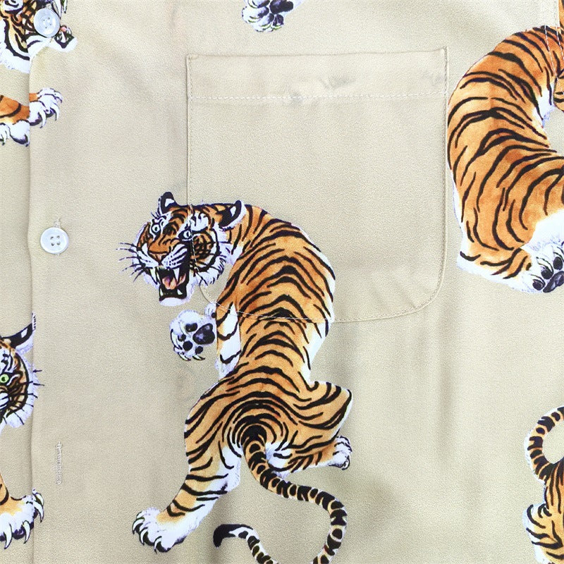 GUILTYPARTIES TIGER Shirts 22SS TIM LEHI Hawaiian Short Sleeve Shirt Men