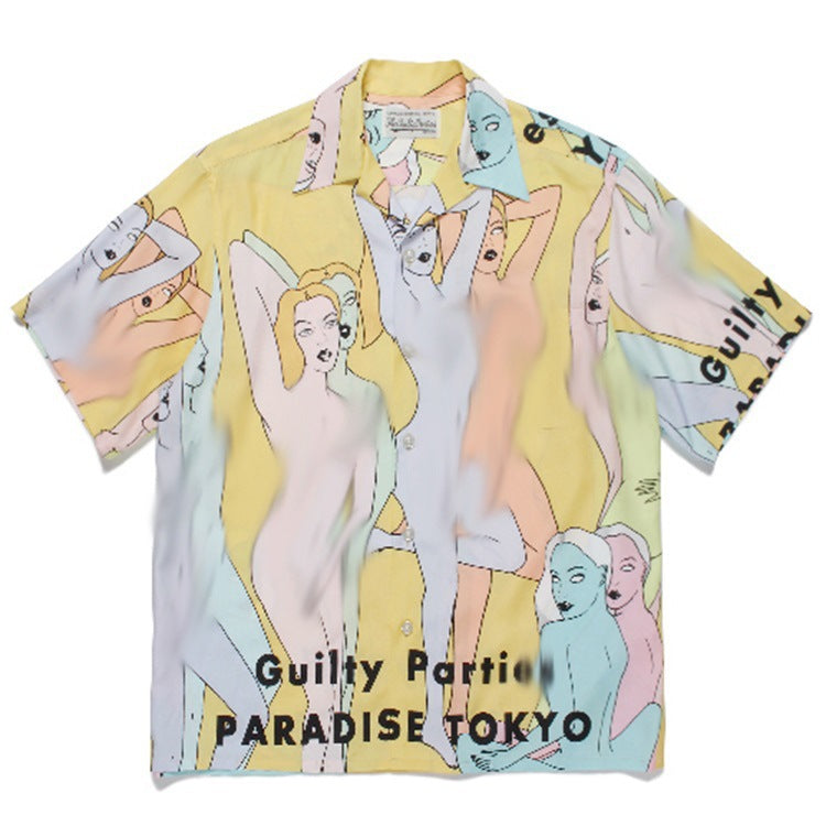 GUILTYPARTIES TIGER Shirts Exclusive Body Art, Naked Women Heaven Tokyo, Hawaii Short Sleeve Shirt