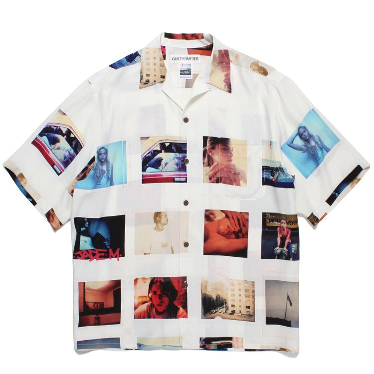 GUILTYPARTIES TIGER Shirts 23ss David Sorenti, printed Hawaiian short-sleeved shirt for men and women