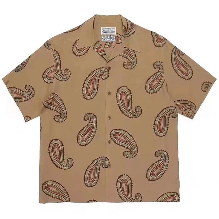 GUILTYPARTIES TIGER Shirts/Cashew flower, heaven Beijing rap Hawaiian short-sleeved shirt