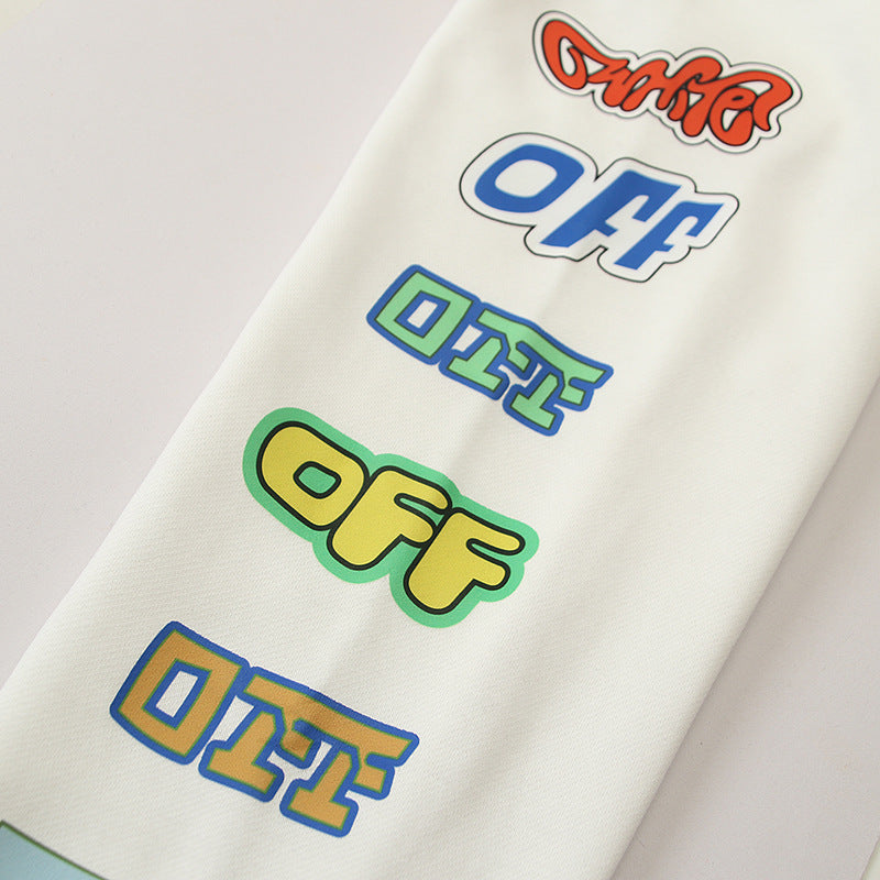 OW  hoodie autumn/winter cartoon pattern arrow