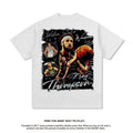 Nba T Shirt Thompson Basketball Star Short Sleeve T-shirt Retro Washed Distressed
