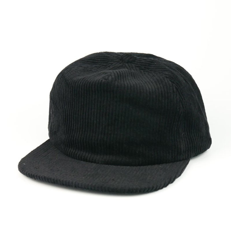 Trendy flat brimmed snapback hats corduroy heattech