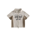 Unisex Jacket Retro Biker's Style Short Stand Collar Coat
