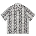 GUILTYPARTIES TIGER Shirts PYTHON OPEN COLLAR SHIRT Snake print short-sleeved shirt men