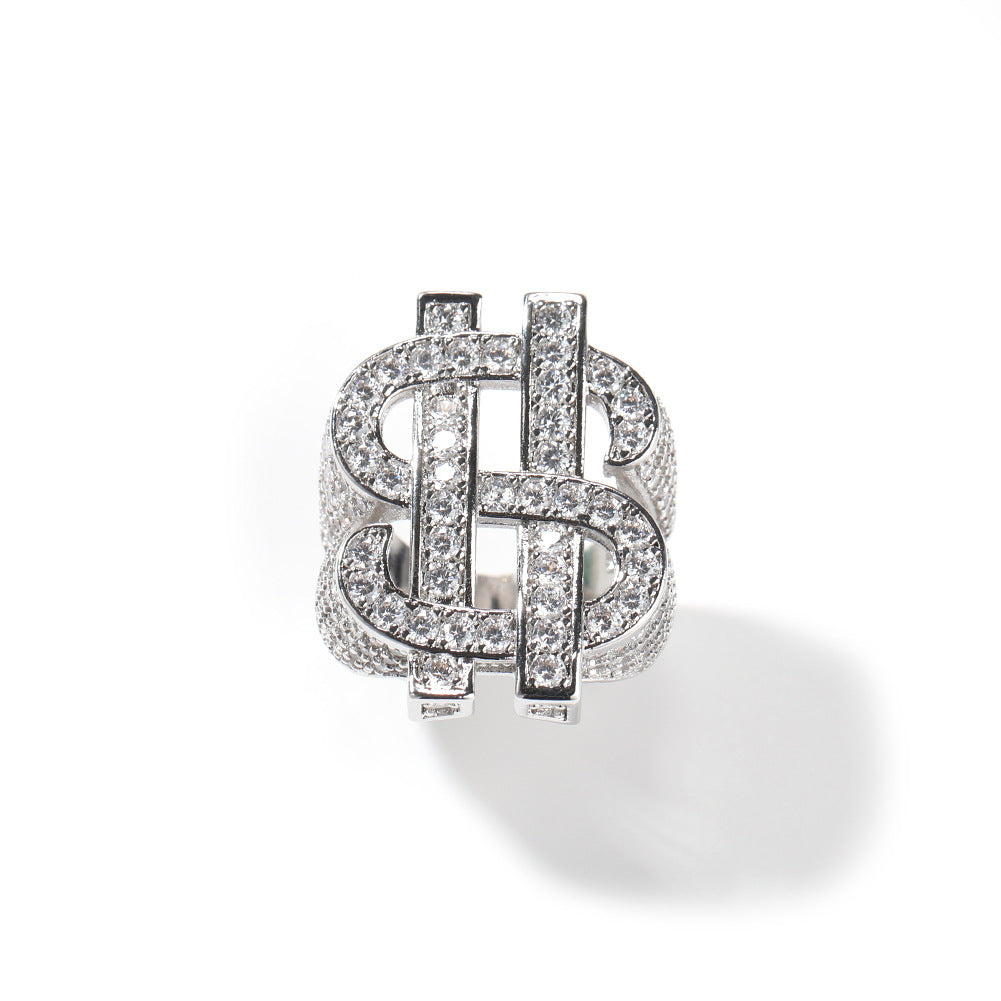 Rings Hip Hop Hip Hop Rings Full of Zircon Spectrum
