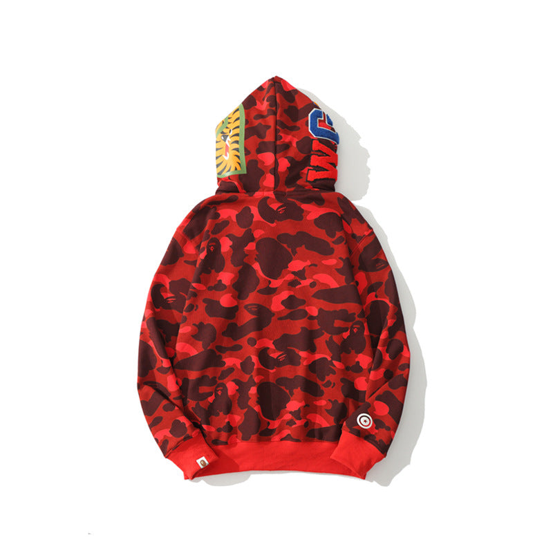 Ape Hoodie Camouflage Two Hat Cardigan Zipper
